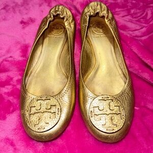Gold Tory Burch Flat